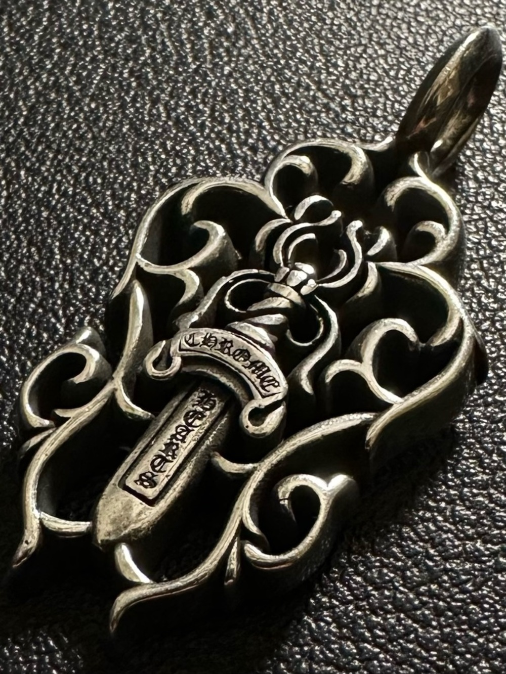Chrome Hearts Vine Dagger Pendant 925 Sterling Silver 9.2g